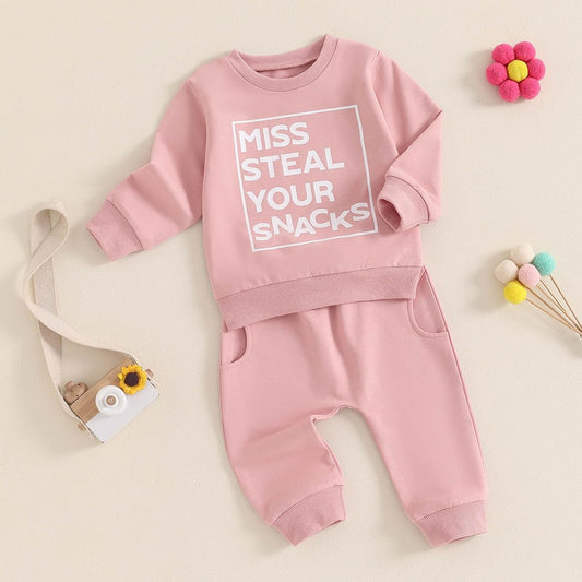 TheFound Toddler Baby Girl Clothes 6 12 18 Months 2T 3T 4T Long Sleeve Pullover Sweatshirt Top Pant Infant Fall Winter Outfit