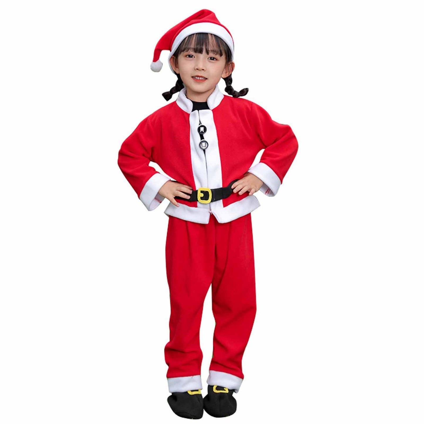 Baby Boy Girl Christmas Outfit Toddler Santa 𝘾𝙤𝙨𝙩ume Cute Santa Claus Cosplay Dress Up Clothes Xmas Coat Pant Set