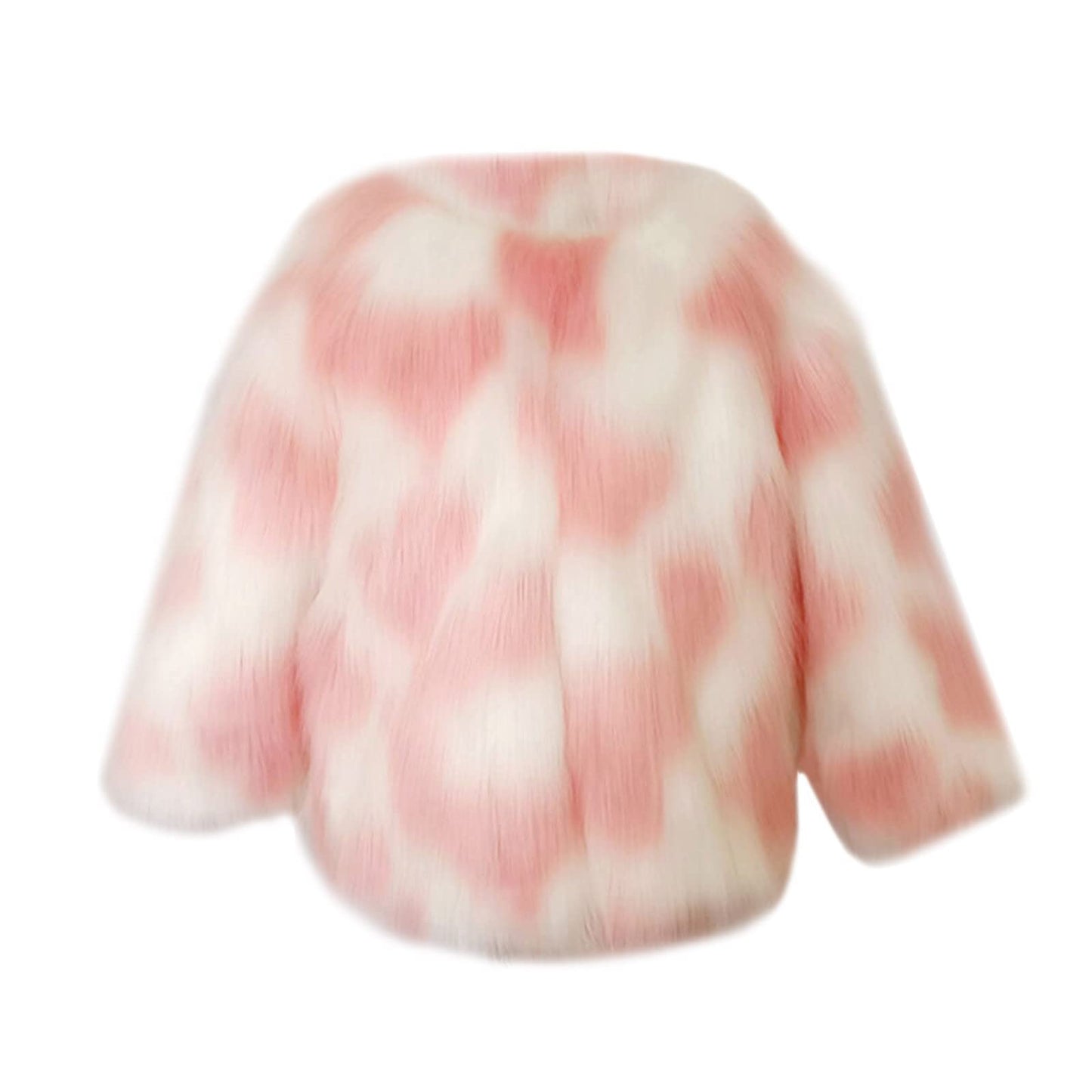 Baby Girls Shaggy Faux Fur Coat Jacket Toddler Fuzzy Cute Winter Kids Clothes Fluffy Thick Outerwear Overcoat U31S