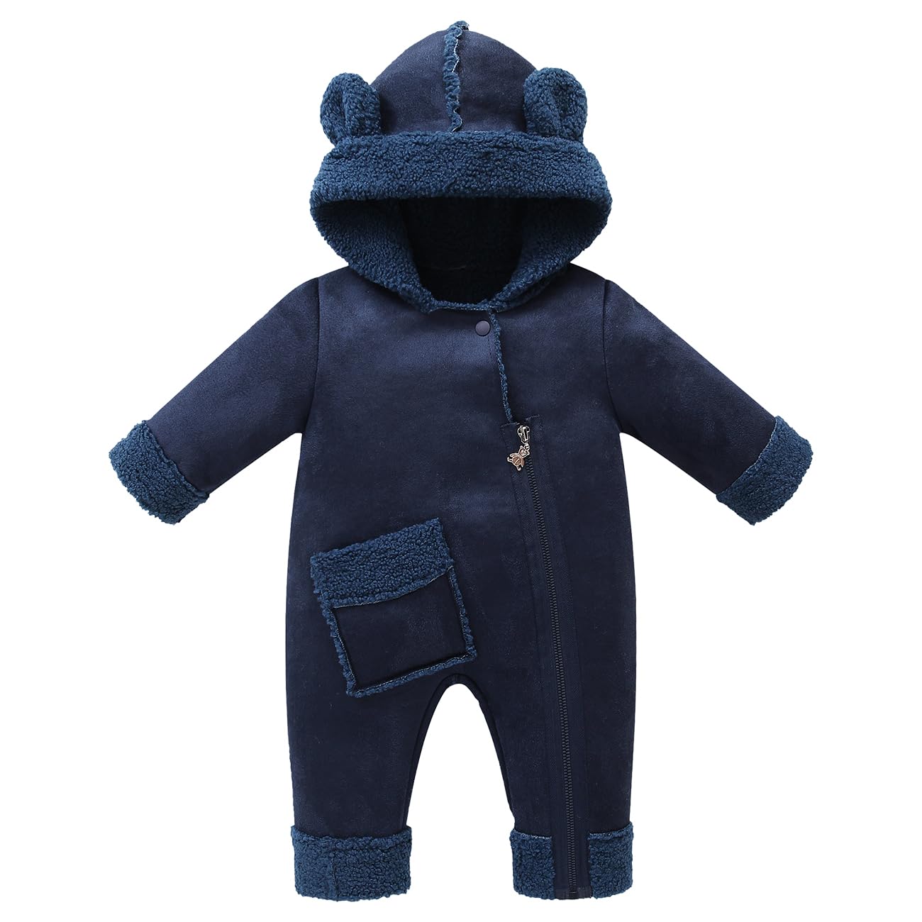 Toddler Snow Suit Baby Snowsuit Infant Winter Coats Fleece Clohtes 0-2T Jumpsuit