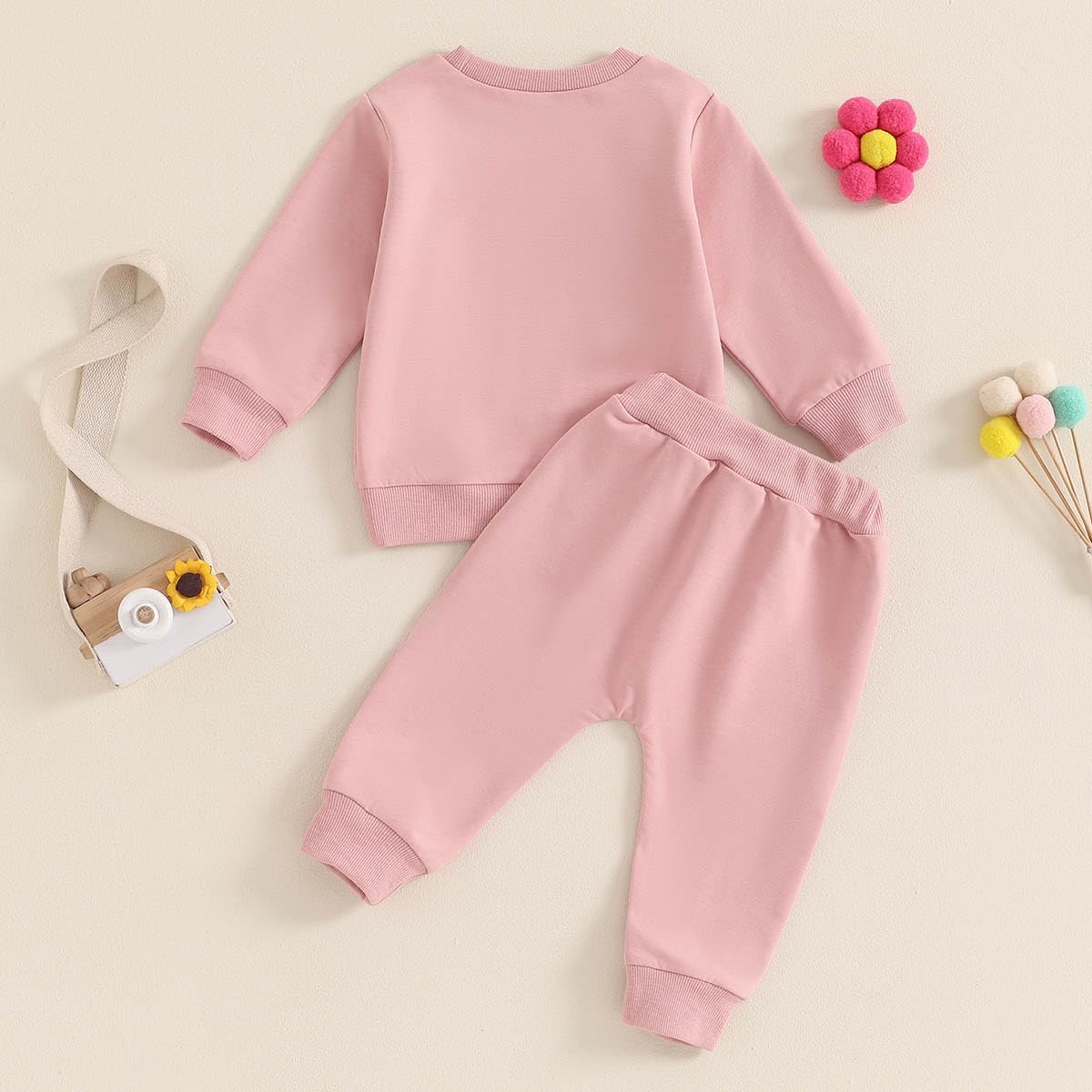TheFound Toddler Baby Girl Clothes 6 12 18 Months 2T 3T 4T Long Sleeve Pullover Sweatshirt Top Pant Infant Fall Winter Outfit
