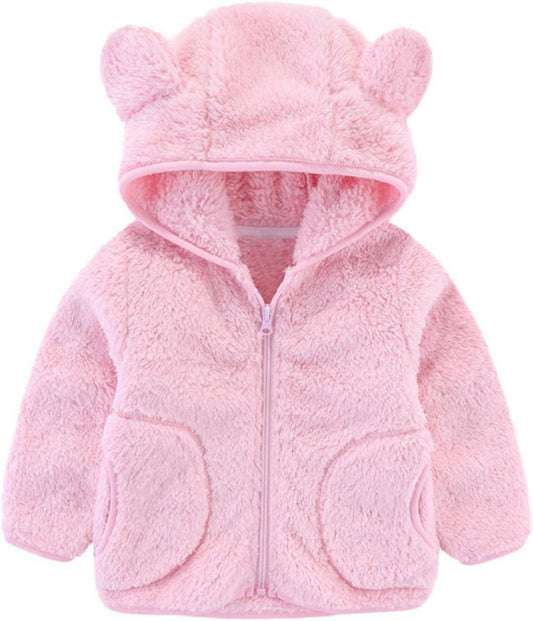 Toddler Baby Girls Fall Winter Clothes Jacket for 1-4 Years Old Kids Floral Hooded Windproof Coat Outwear