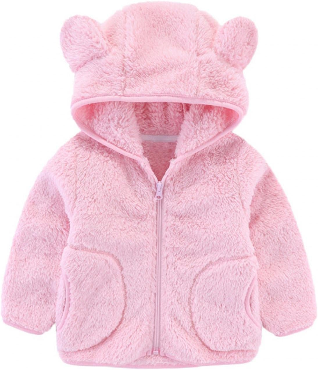 Toddler Baby Girls Fall Winter Clothes Jacket for 1-4 Years Old Kids Floral Hooded Windproof Coat Outwear