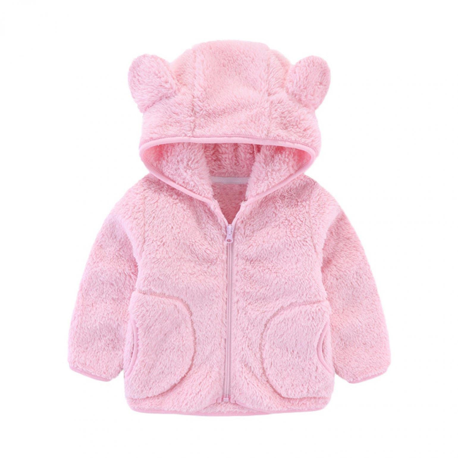 Toddler Baby Girls Fall Winter Clothes Jacket for 1-4 Years Old Kids Floral Hooded Windproof Coat Outwear