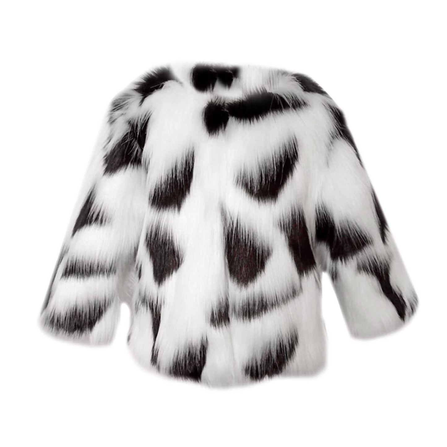 Baby Girls Shaggy Faux Fur Coat Jacket Toddler Fuzzy Cute Winter Kids Clothes Fluffy Thick Outerwear Overcoat U31S