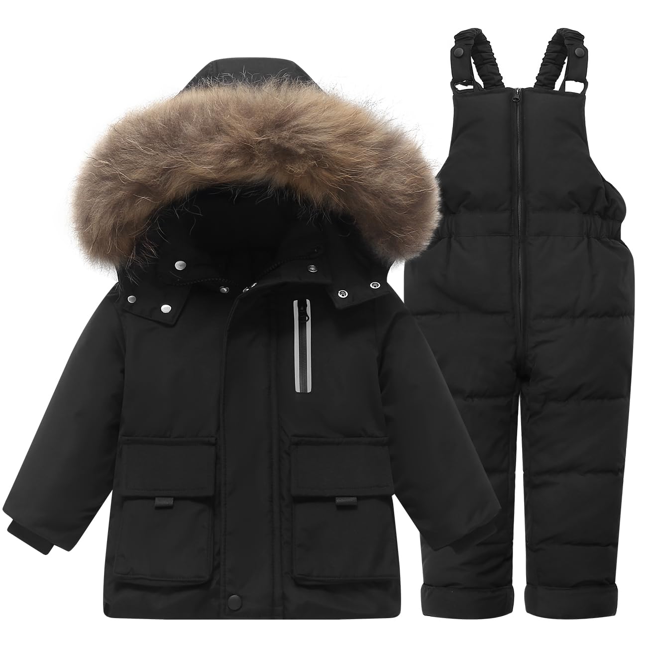 Toddler Snow Suit Baby Snowsuit Girl Pants Boy Winter Coat Ski Bibs Jacket 1-5T