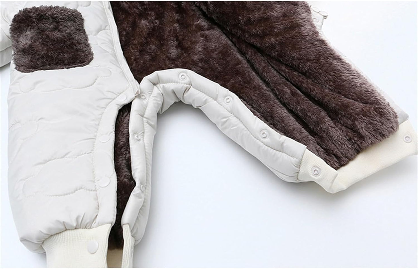 Newborn Baby Bear Outfit Snowsuit Girls Boys Fleece Jumpsuit Romper Hooded Winter Snowsuit Clothes 0-3 Years