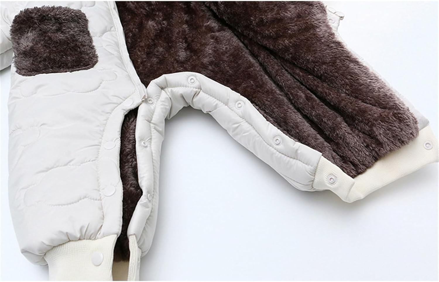 Newborn Baby Bear Outfit Snowsuit Girls Boys Fleece Jumpsuit Romper Hooded Winter Snowsuit Clothes 0-3 Years