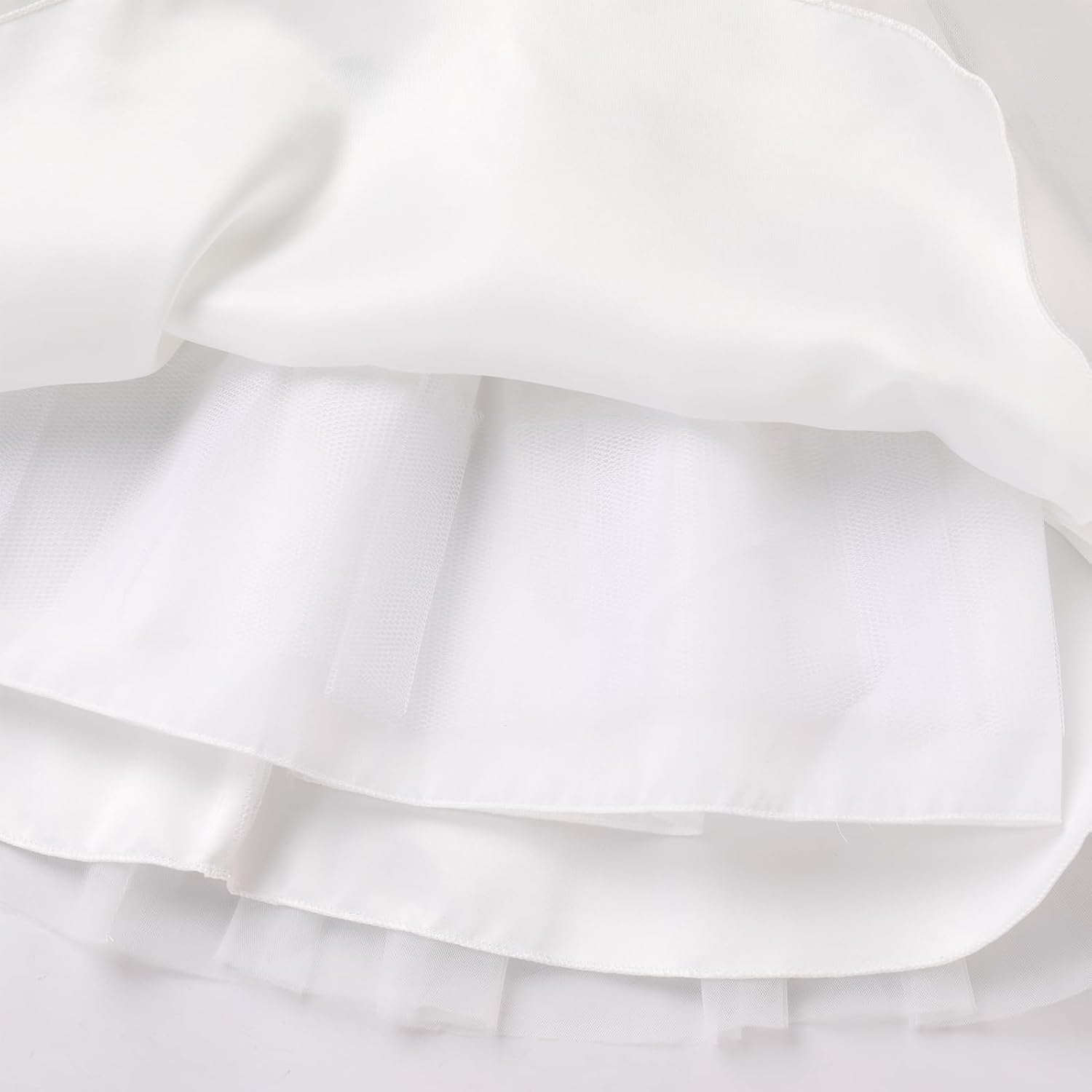 IDOPIP Toddler Baby Embroidery Flower Girl Dress for Kids Wedding Pageant Party Prom Gown Communion Birthday Tulle Dresses