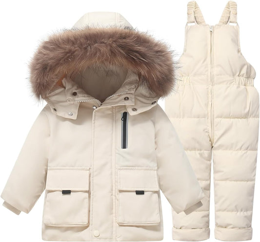 Toddler Snow Suit Baby Snowsuit Girl Pants Boy Winter Coat Ski Bibs Jacket 1-5T