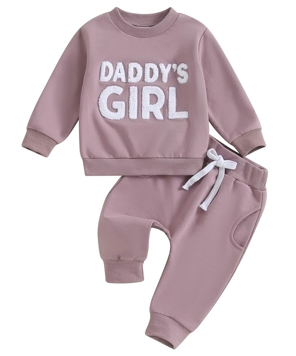 TheFound Toddler Baby Girl Clothes 6 12 18 Months 2T 3T 4T Long Sleeve Pullover Sweatshirt Top Pant Infant Fall Winter Outfit