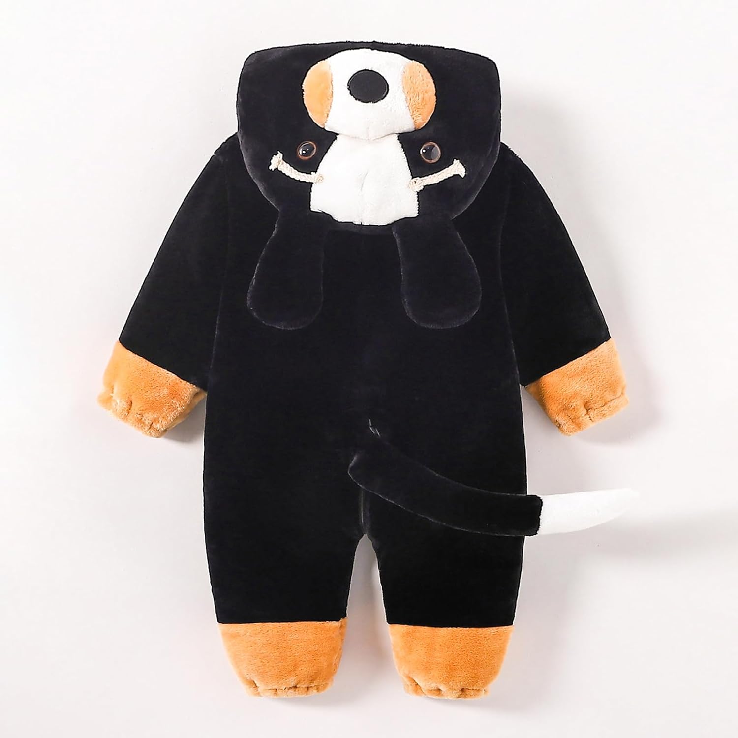 Dcohmch Toddler Baby Bernese Mountain Dog Costume Cute Hooded Jumpsuit Zipper Snowsuit Infant Warm Winter Clothes 0-3T