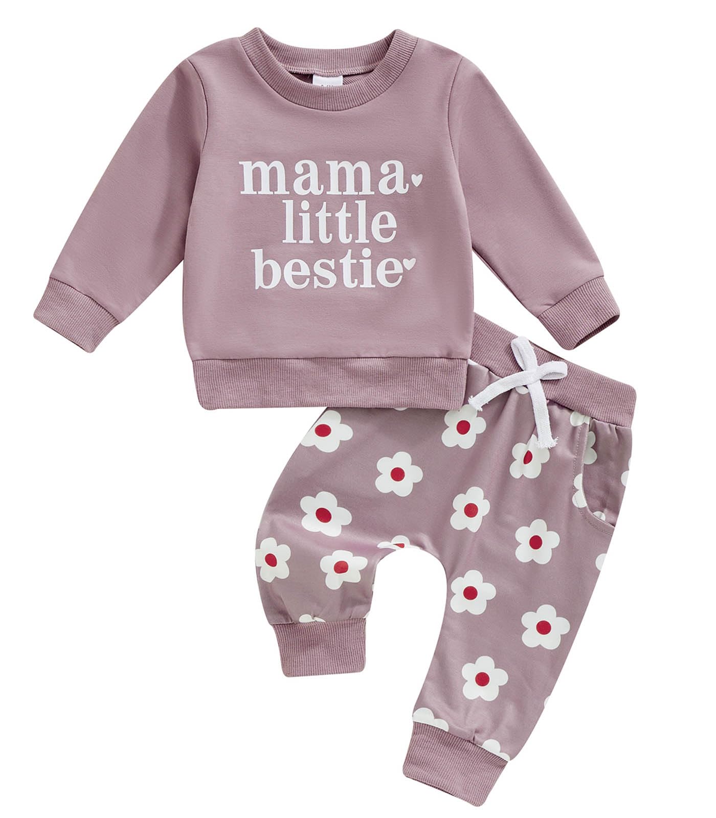 TheFound Toddler Baby Girl Clothes 6 12 18 Months 2T 3T 4T Long Sleeve Pullover Sweatshirt Top Pant Infant Fall Winter Outfit