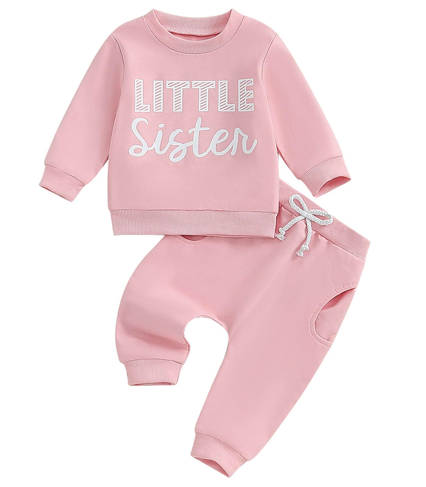 TheFound Toddler Baby Girl Clothes 6 12 18 Months 2T 3T 4T Long Sleeve Pullover Sweatshirt Top Pant Infant Fall Winter Outfit