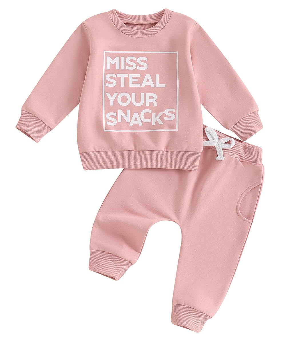 TheFound Toddler Baby Girl Clothes 6 12 18 Months 2T 3T 4T Long Sleeve Pullover Sweatshirt Top Pant Infant Fall Winter Outfit