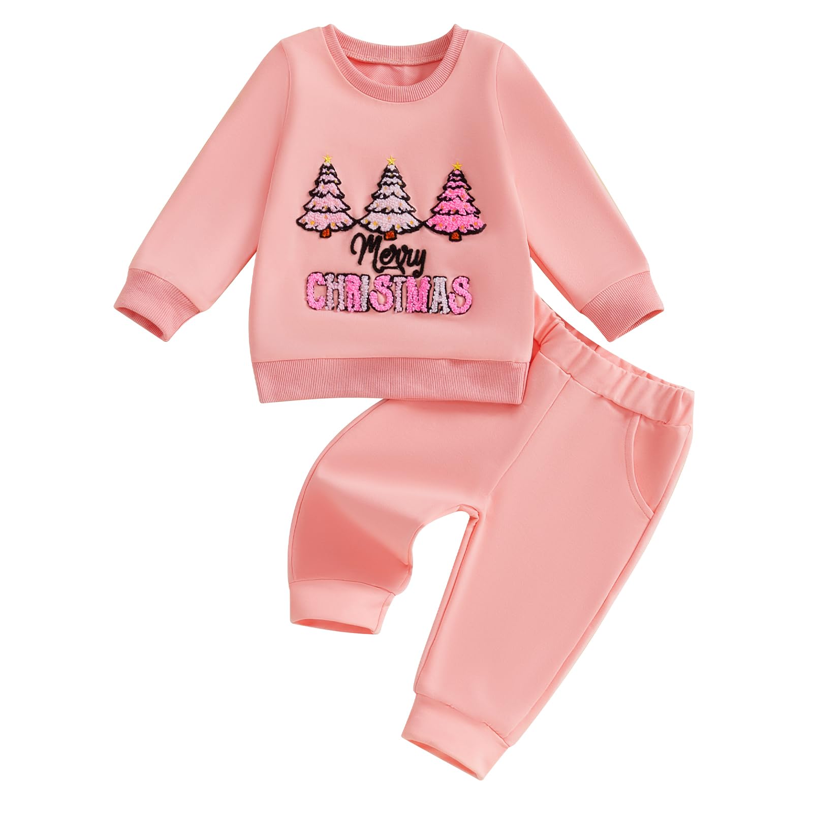 TheFound Toddler Baby Girl Clothes 6 12 18 Months 2T 3T 4T Long Sleeve Pullover Sweatshirt Top Pant Infant Fall Winter Outfit