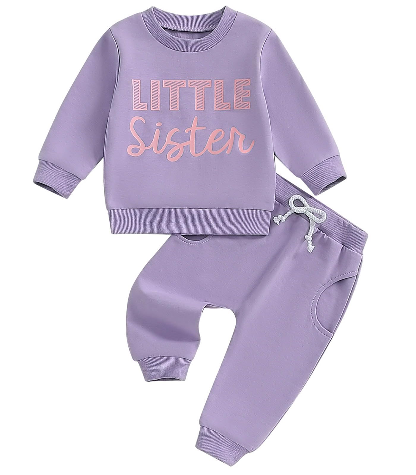 TheFound Toddler Baby Girl Clothes 6 12 18 Months 2T 3T 4T Long Sleeve Pullover Sweatshirt Top Pant Infant Fall Winter Outfit