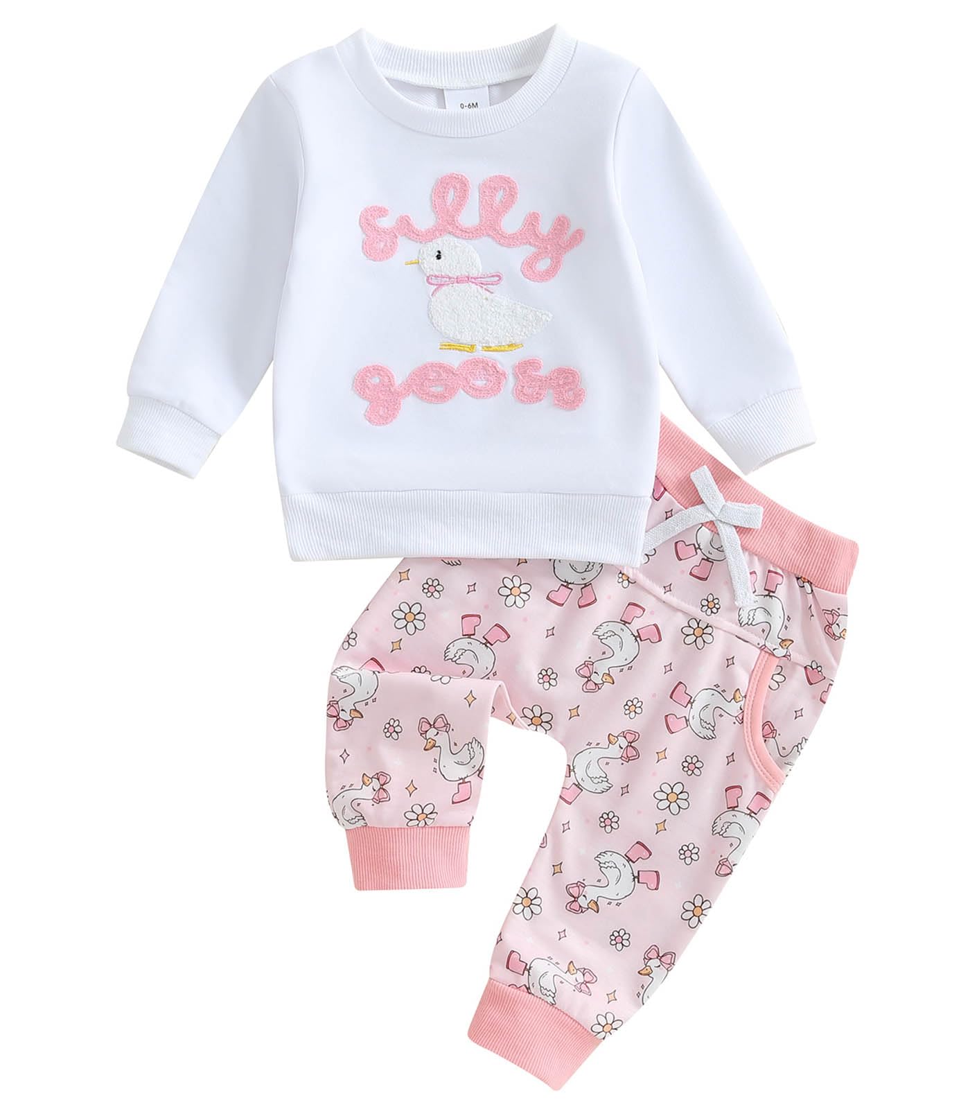 TheFound Toddler Baby Girl Clothes 6 12 18 Months 2T 3T 4T Long Sleeve Pullover Sweatshirt Top Pant Infant Fall Winter Outfit
