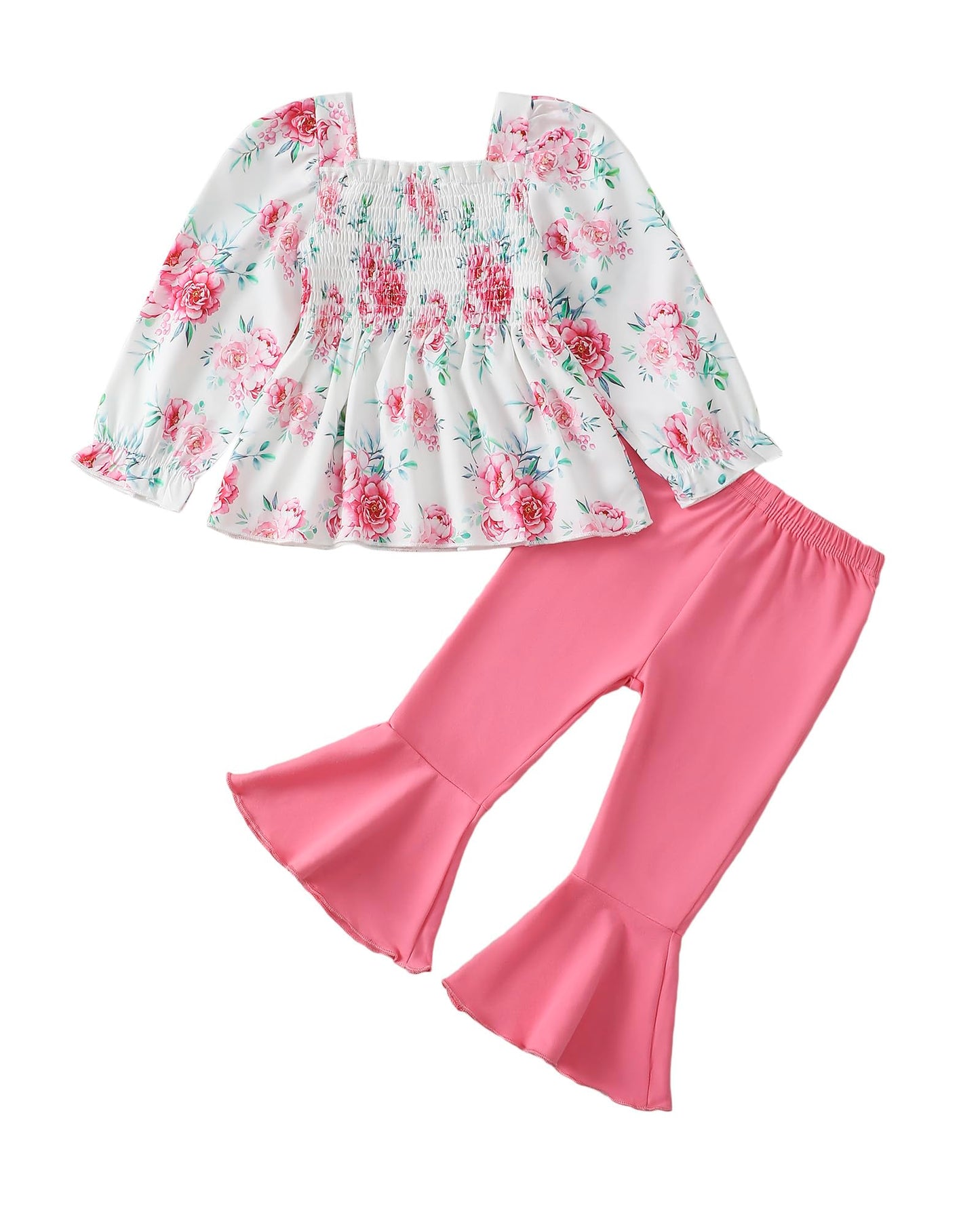 Kucnuzki Baby Girl Clothes Toddler Girl Outfits Fall Winter Long Sleeve T Shirts Top Flare Leggings Pants Kids Clothing