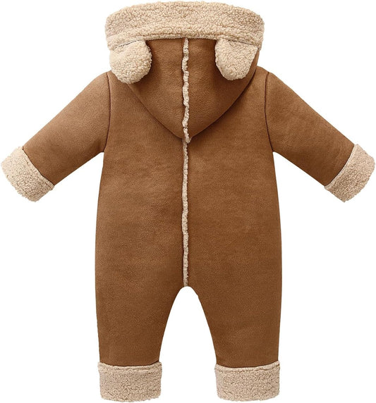 Toddler Snow Suit Baby Snowsuit Infant Winter Coats Fleece Clohtes 0-2T Jumpsuit