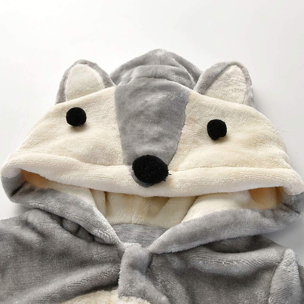 Infant Baby Boys Girls Snowsuits Overcoat Winter Warm Clothes Cartoon Fox Snow Wear Outerwear 3-24 Months