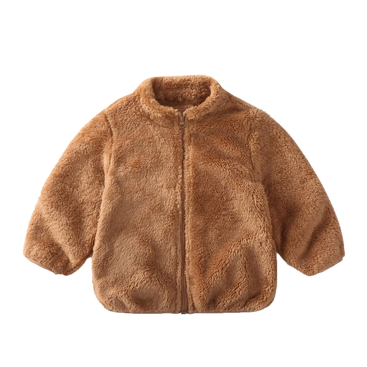 Little Kids Clothes Faux Fur Jacket Baby Faux Fur Coat Girl Boy Toddler Children Fall Winter Jacket Outerwear 6M-4Y