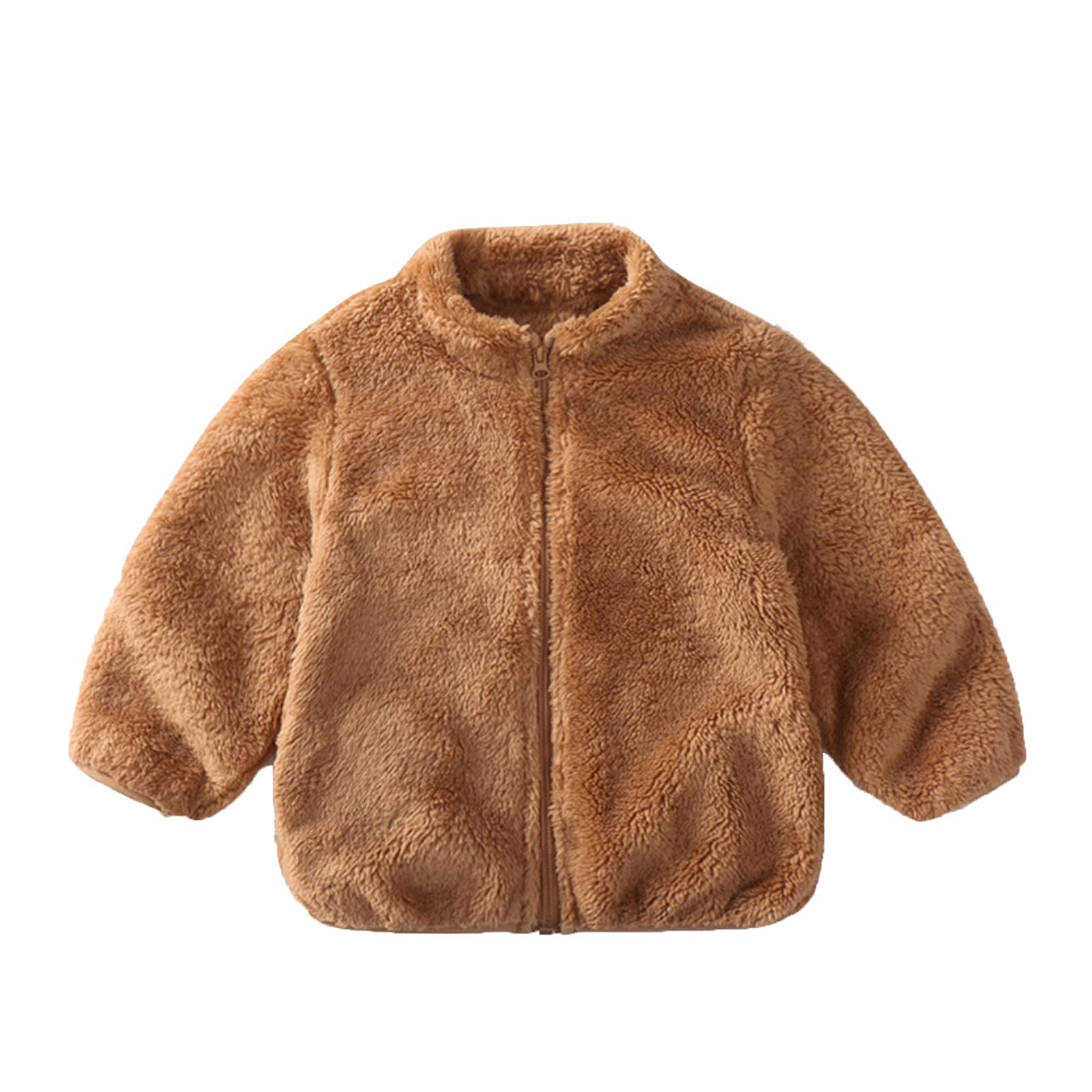 Little Kids Clothes Faux Fur Jacket Baby Faux Fur Coat Girl Boy Toddler Children Fall Winter Jacket Outerwear 6M-4Y