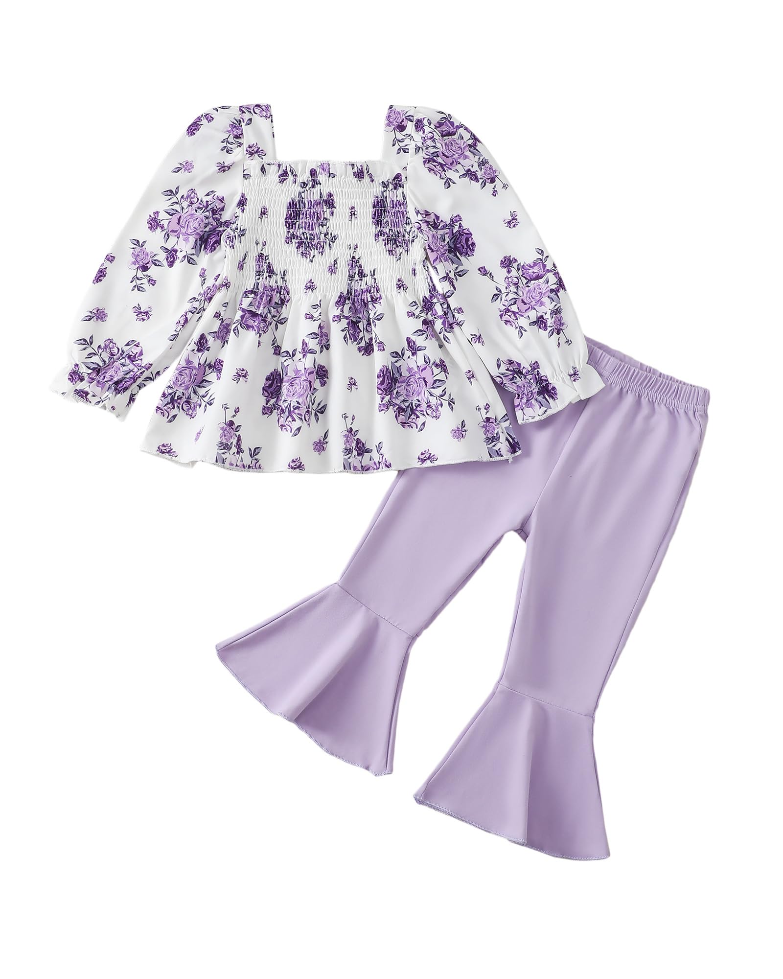 Kucnuzki Baby Girl Clothes Toddler Girl Outfits Fall Winter Long Sleeve T Shirts Top Flare Leggings Pants Kids Clothing