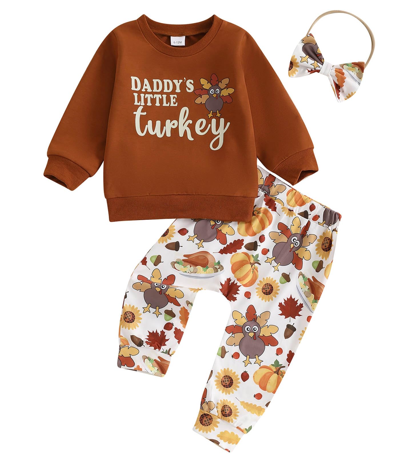 TheFound Toddler Baby Girl Clothes 6 12 18 Months 2T 3T 4T Long Sleeve Pullover Sweatshirt Top Pant Infant Fall Winter Outfit