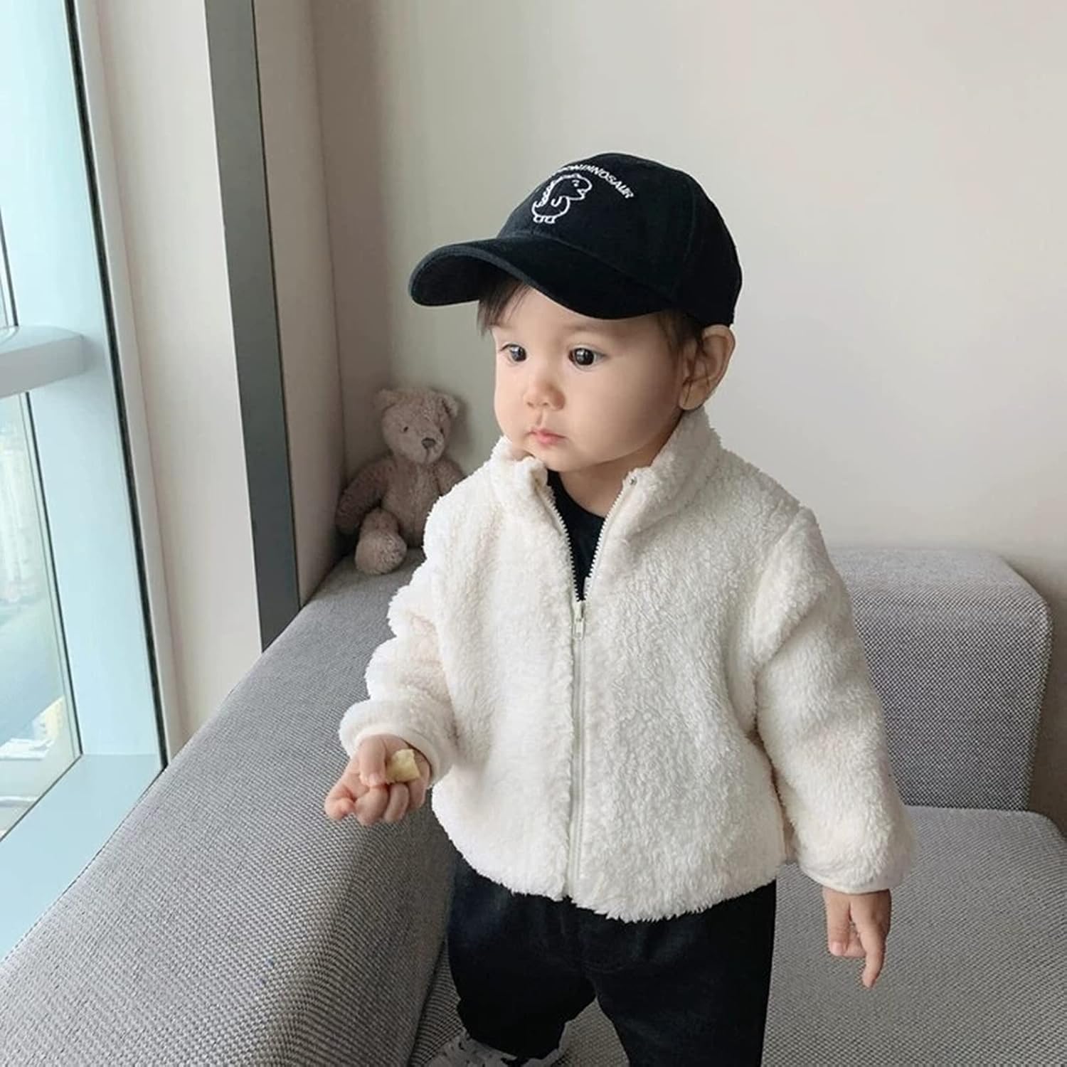 Little Kids Clothes Faux Fur Jacket Baby Faux Fur Coat Girl Boy Toddler Children Fall Winter Jacket Outerwear 6M-4Y