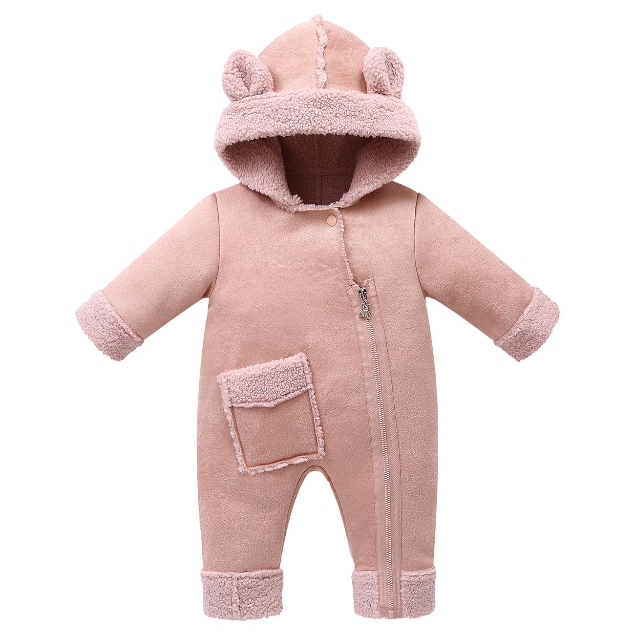 Toddler Snow Suit Baby Snowsuit Infant Winter Coats Fleece Clohtes 0-2T Jumpsuit