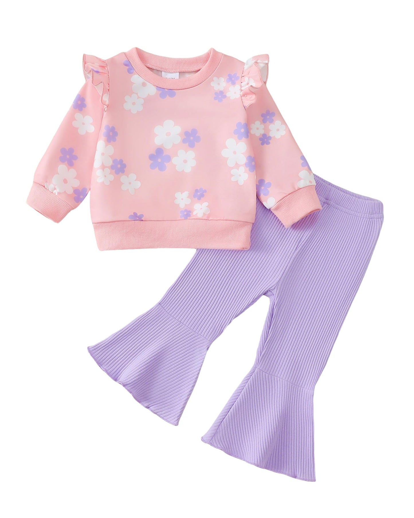 Kucnuzki Baby Girl Clothes Toddler Girl Outfits Fall Winter Long Sleeve T Shirts Top Flare Leggings Pants Kids Clothing