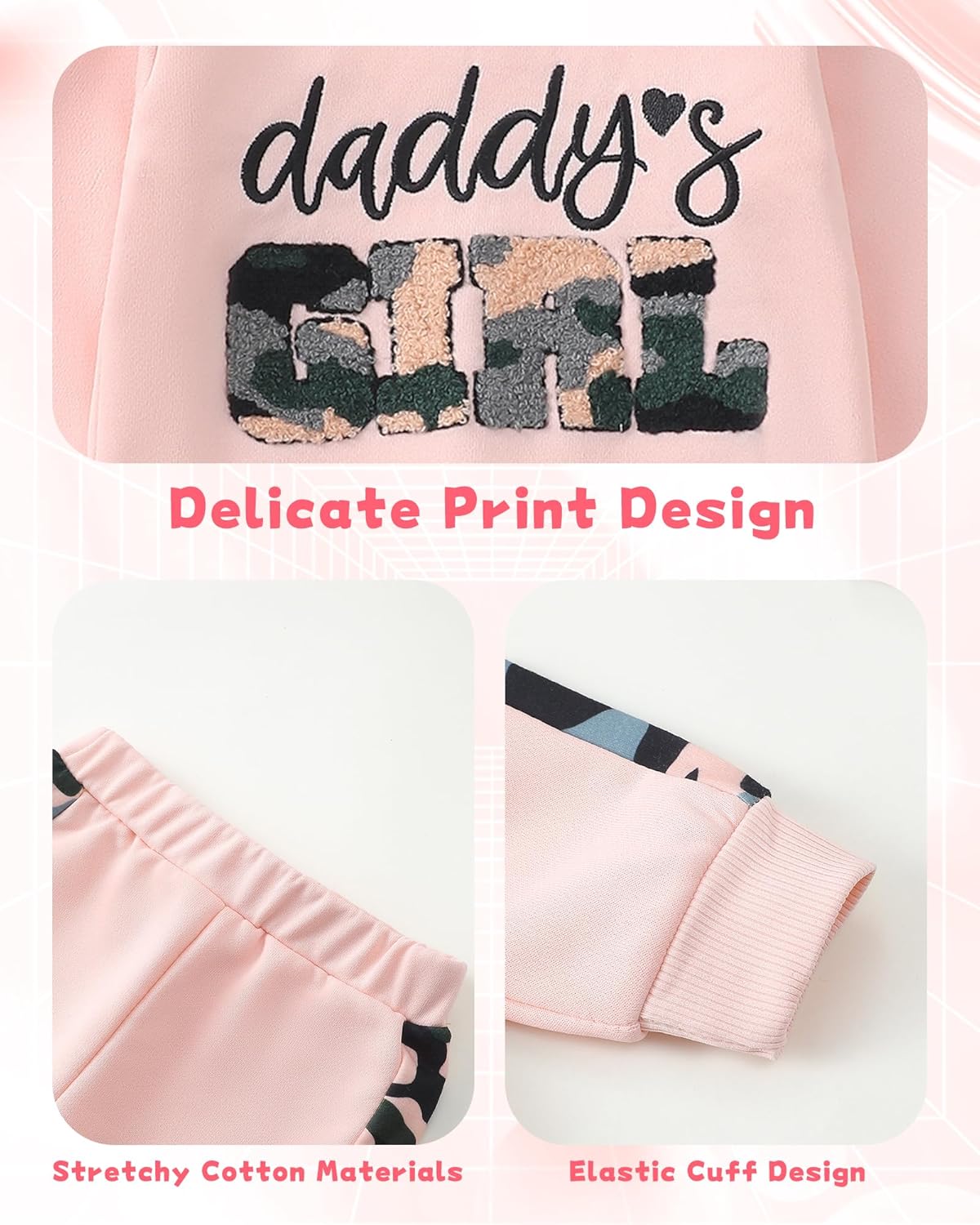 Mikrdoo Toddler Baby Girl Clothes Pants Set Toddler Pullover Tops Fall Winter Outfits