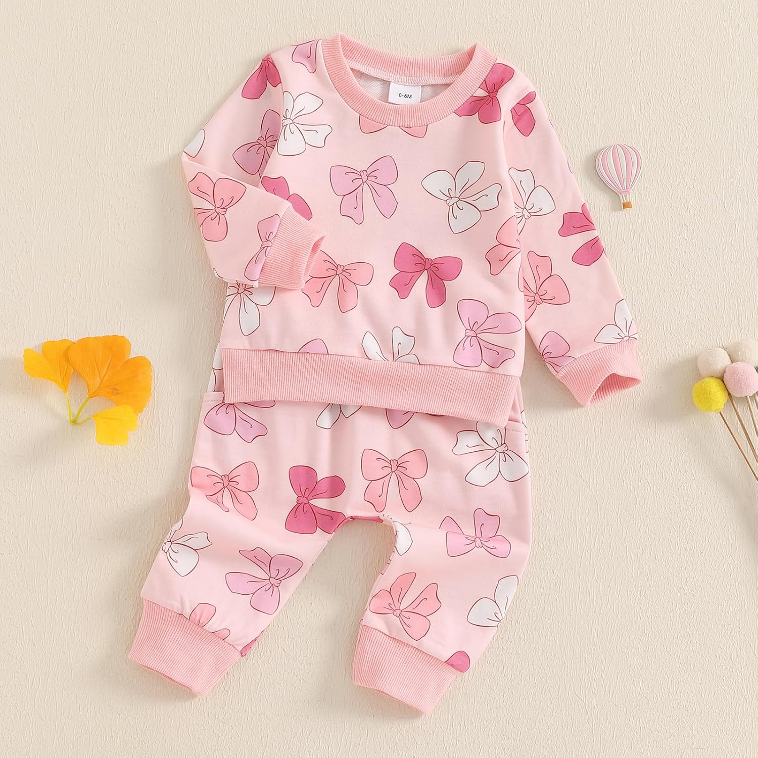 Cute Baby Girl Clothes Long Sleeve Print Sweatshirt Top and Pants Set Toddler Girl Fall Outfits